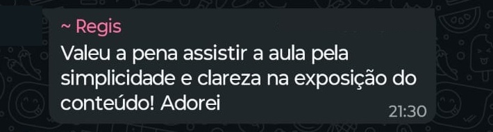 Depoimento Regis — WhatsApp